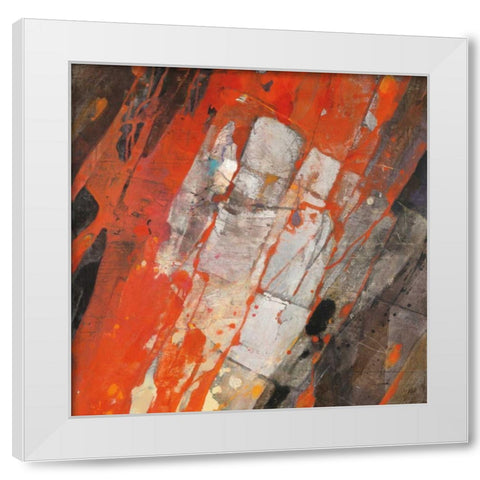 Hot Lava White Modern Wood Framed Art Print by Hristova, Albena