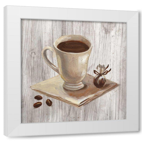 Coffee Time IV on Wood White Modern Wood Framed Art Print by Vassileva, Silvia