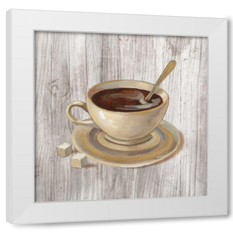 Coffee Time VI on Wood White Modern Wood Framed Art Print by Vassileva, Silvia
