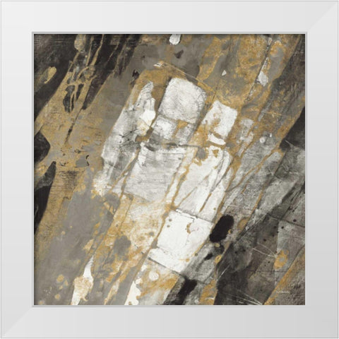 Hot Lava Neutral White Modern Wood Framed Art Print by Hristova, Albena