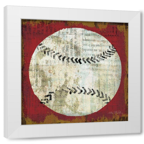 Ball I White Modern Wood Framed Art Print by Mullan, Michael