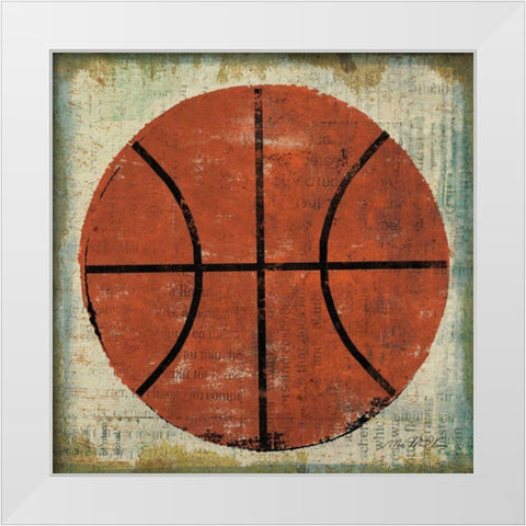 Ball II White Modern Wood Framed Art Print by Mullan, Michael