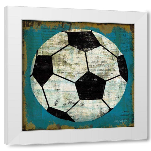 Ball IV White Modern Wood Framed Art Print by Mullan, Michael