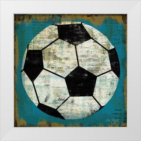 Ball IV White Modern Wood Framed Art Print by Mullan, Michael