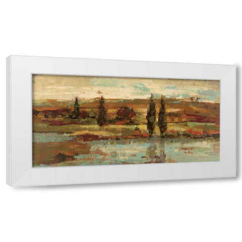 Hot Day by the River White Modern Wood Framed Art Print by Vassileva, Silvia