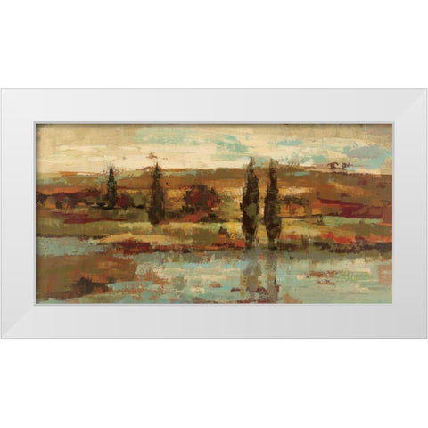 Hot Day by the River White Modern Wood Framed Art Print by Vassileva, Silvia