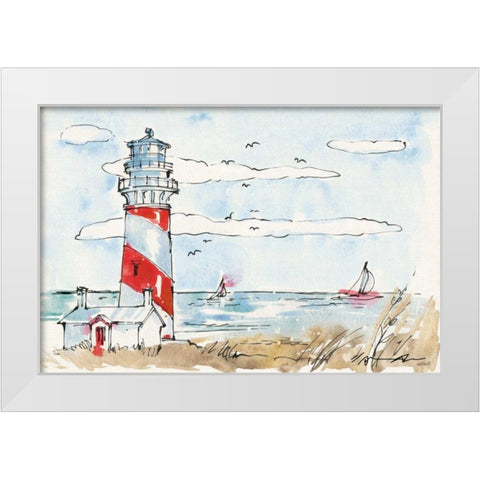 Coastal Life I White Modern Wood Framed Art Print by Tavoletti, Anne