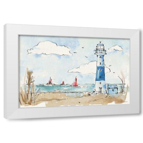 Coastal Life II White Modern Wood Framed Art Print by Tavoletti, Anne