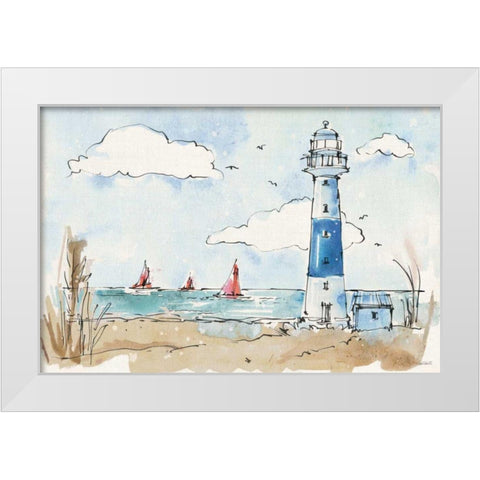 Coastal Life II White Modern Wood Framed Art Print by Tavoletti, Anne