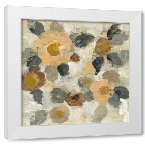 Neutral Floral II White Modern Wood Framed Art Print by Vassileva, Silvia