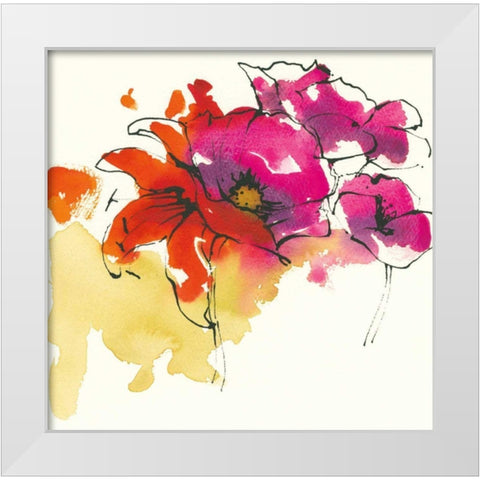Pattys Plum I White Modern Wood Framed Art Print by Novak, Shirley
