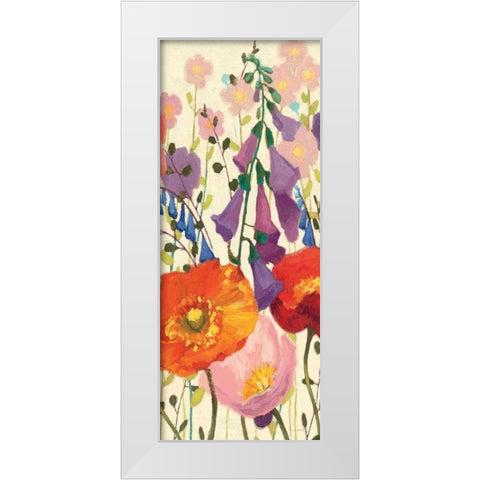 Couleur Printemps III Panel II White Modern Wood Framed Art Print by Novak, Shirley