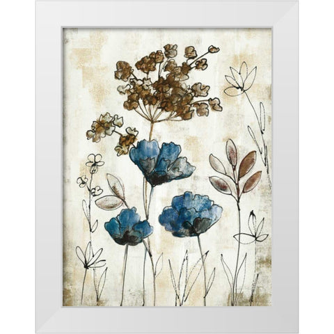 Botanical Trio II Neutral Crop White Modern Wood Framed Art Print by Vassileva, Silvia