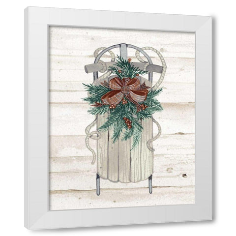 Holiday Sports on Wood II Luxe White Modern Wood Framed Art Print by McKenna, Kathleen Parr