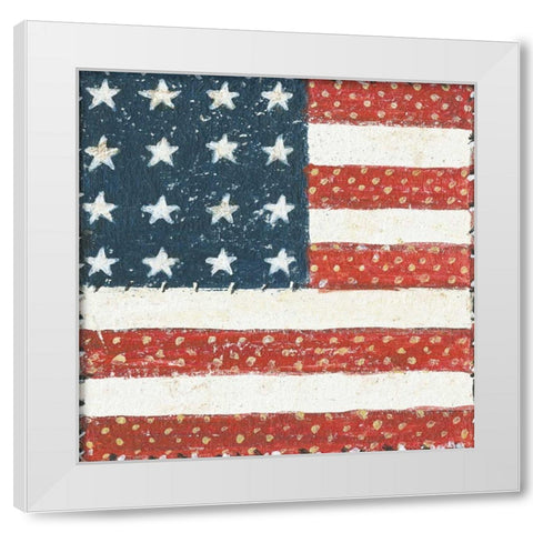 Americana Quilt IV White Modern Wood Framed Art Print by Brown, David Carter