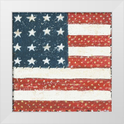 Americana Quilt IV White Modern Wood Framed Art Print by Brown, David Carter