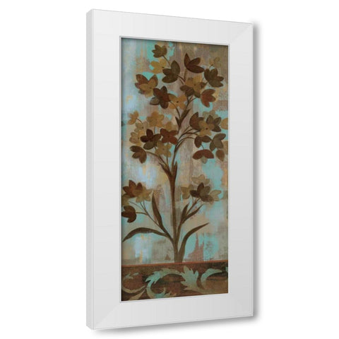 Monsoon Florals I White Modern Wood Framed Art Print by Vassileva, Silvia