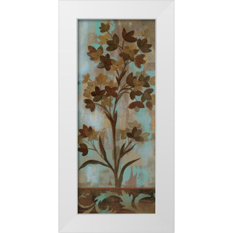 Monsoon Florals I White Modern Wood Framed Art Print by Vassileva, Silvia