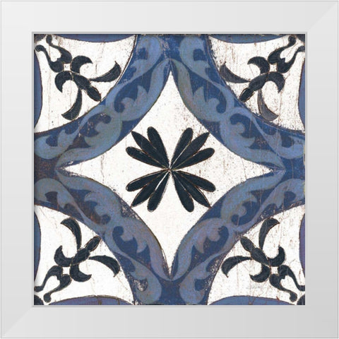 Downtown I Indigo and Cream White Modern Wood Framed Art Print by Vassileva, Silvia