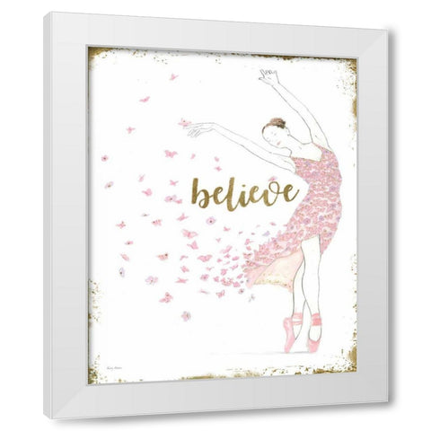 Dream Dancer I White Modern Wood Framed Art Print by Adams, Emily