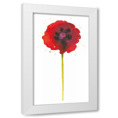 Splash II with Gold White Modern Wood Framed Art Print by Novak, Shirley