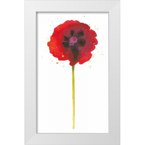 Splash II with Gold White Modern Wood Framed Art Print by Novak, Shirley