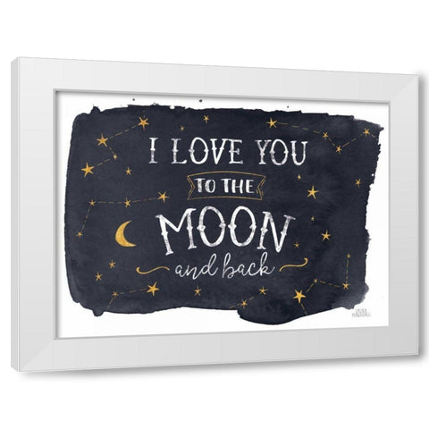 Celestial Love I White Modern Wood Framed Art Print by Marshall, Laura