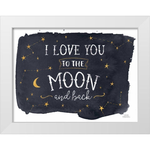 Celestial Love I White Modern Wood Framed Art Print by Marshall, Laura