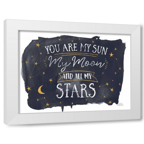 Celestial Love IV White Modern Wood Framed Art Print by Marshall, Laura