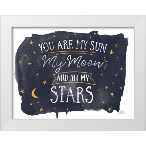 Celestial Love IV White Modern Wood Framed Art Print by Marshall, Laura