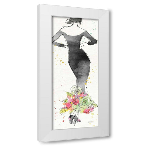 Floral Fashion I White Modern Wood Framed Art Print by Tavoletti, Anne