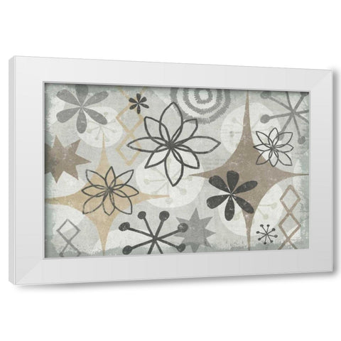 Mid Century Mystique Archroma White Modern Wood Framed Art Print by Mullan, Michael