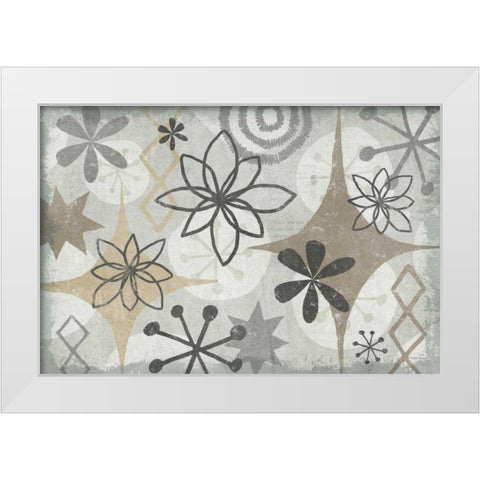 Mid Century Mystique Archroma White Modern Wood Framed Art Print by Mullan, Michael