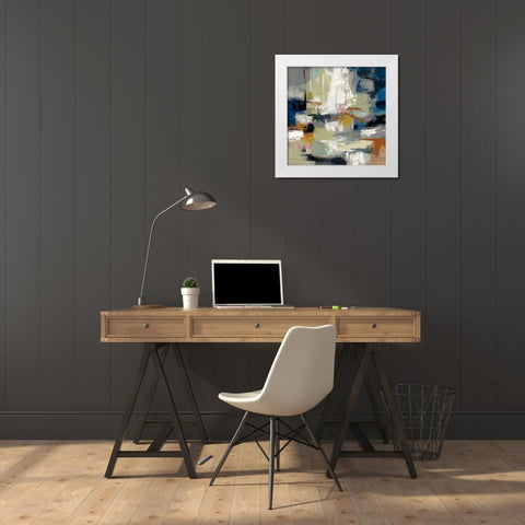 Full Moon II with White White Modern Wood Framed Art Print by Vassileva, Silvia