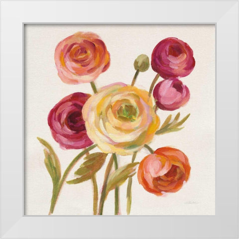 English Garden II White Modern Wood Framed Art Print by Vassileva, Silvia