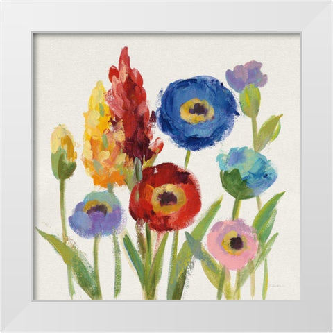 Wild Garden I White Modern Wood Framed Art Print by Vassileva, Silvia