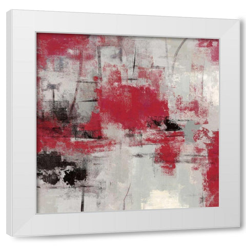 Stone Gardens III Red White Modern Wood Framed Art Print by Vassileva, Silvia