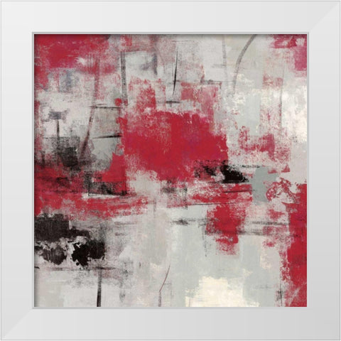 Stone Gardens III Red White Modern Wood Framed Art Print by Vassileva, Silvia