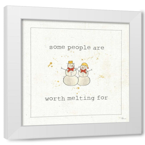 Christmas Cuties IV White Modern Wood Framed Art Print by Pela Studio