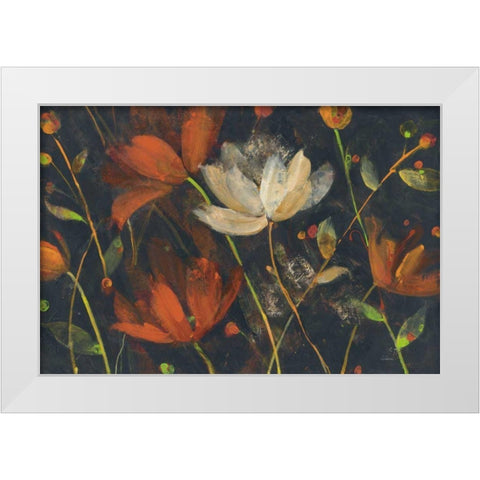 Moonlight Garden I Spice White Modern Wood Framed Art Print by Hristova, Albena
