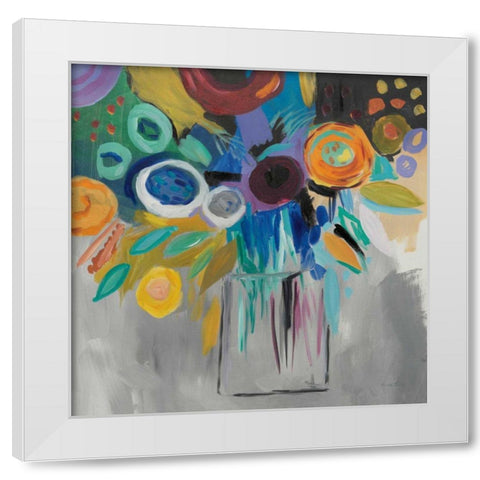 Burst of Magic White Modern Wood Framed Art Print by Zaman, Farida