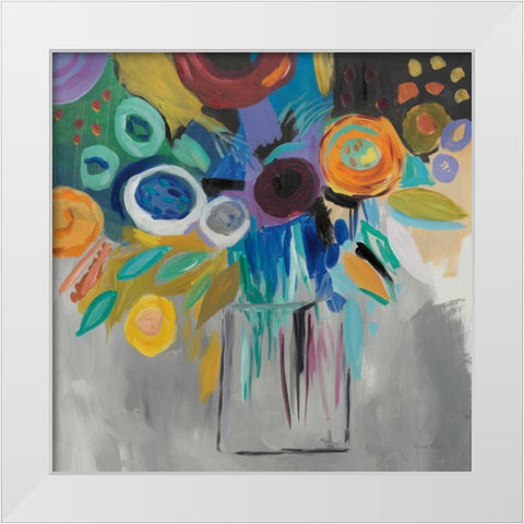 Burst of Magic White Modern Wood Framed Art Print by Zaman, Farida
