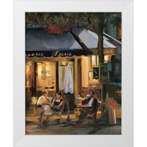 La Brasserie III White Modern Wood Framed Art Print by Hageman, Marilyn