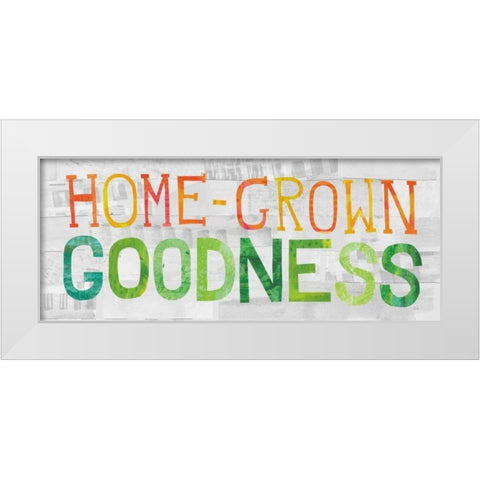 Kitchen Garden Sign II White Modern Wood Framed Art Print by Averinos, Melissa