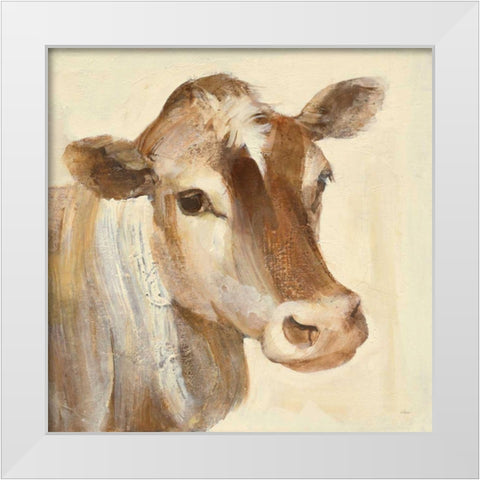 Looking at You I White Modern Wood Framed Art Print by Hristova, Albena