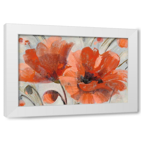 Popping White Modern Wood Framed Art Print by Hristova, Albena