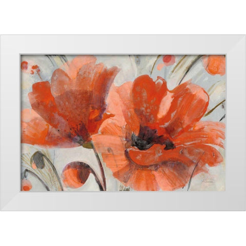 Popping White Modern Wood Framed Art Print by Hristova, Albena