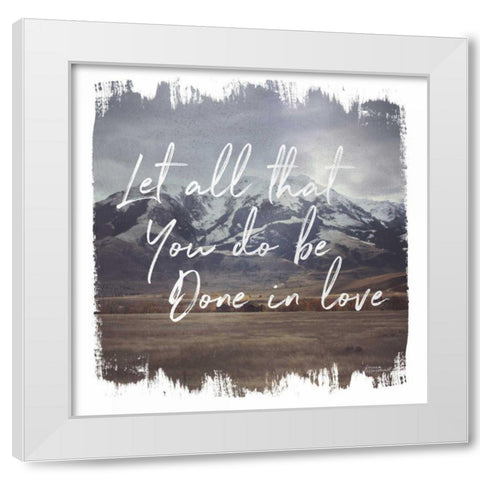 Wild Wishes IV Done in Love White Modern Wood Framed Art Print by Marshall, Laura