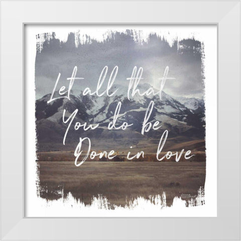 Wild Wishes IV Done in Love White Modern Wood Framed Art Print by Marshall, Laura