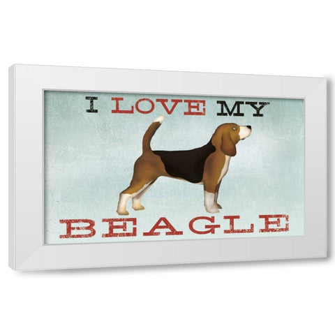 Beagle Canoe Co v3 White Modern Wood Framed Art Print by Fowler, Ryan